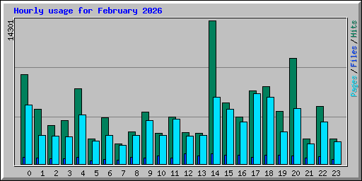 Hourly usage for February 2026