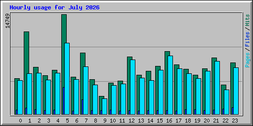 Hourly usage for July 2026